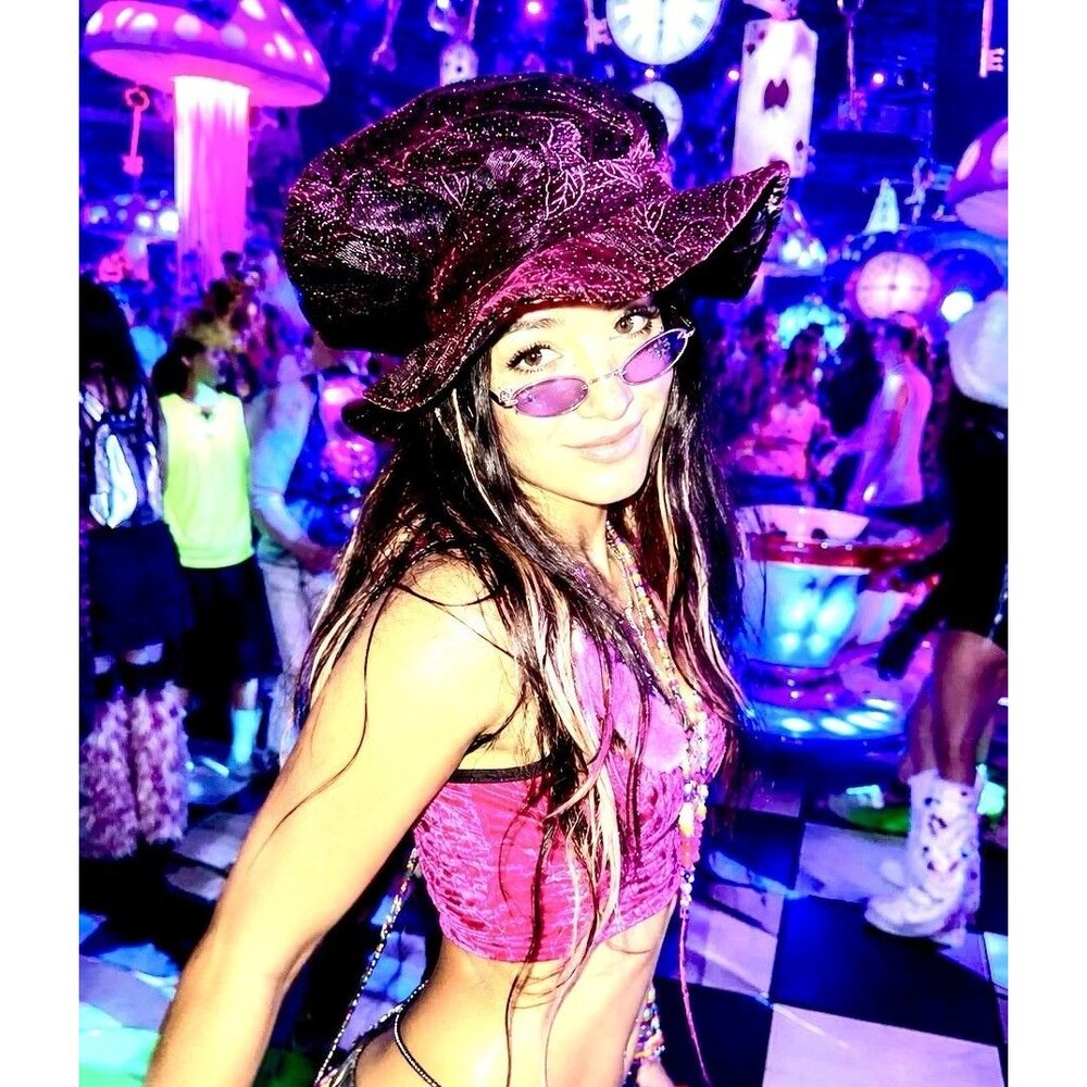 Venetian Paradise Mardi Gras Paisley Velvet Top-hat Rave 90s Club Kid Reversible